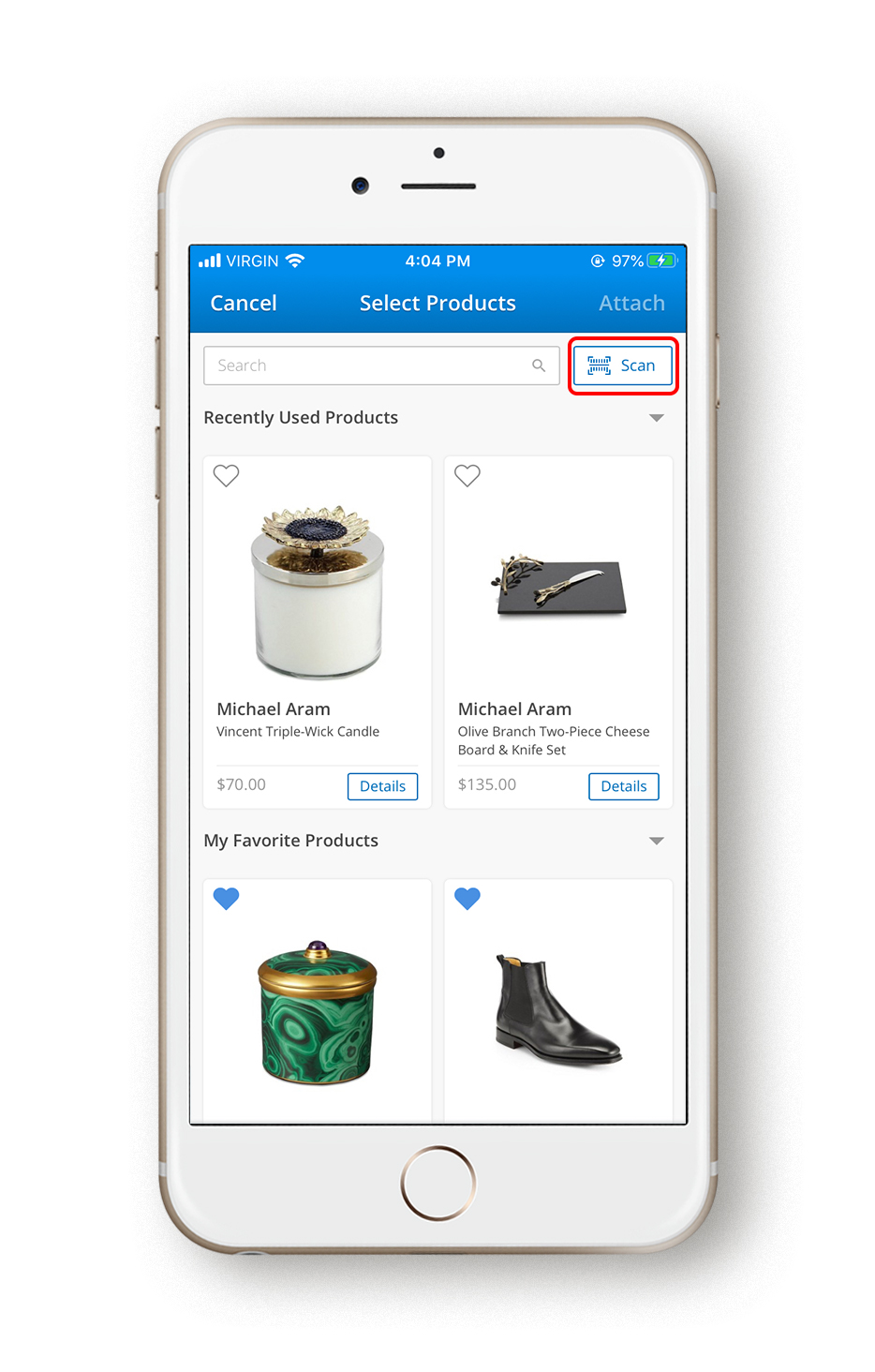 Scanning Barcodes to Find Products Salesfloor